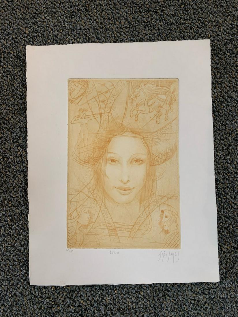 Csaba Markus "Lycia" signed limited edition etching (1 of 1)