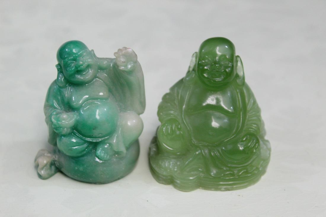 Two Chinese Laughing Buddha Statues (1 of 3)