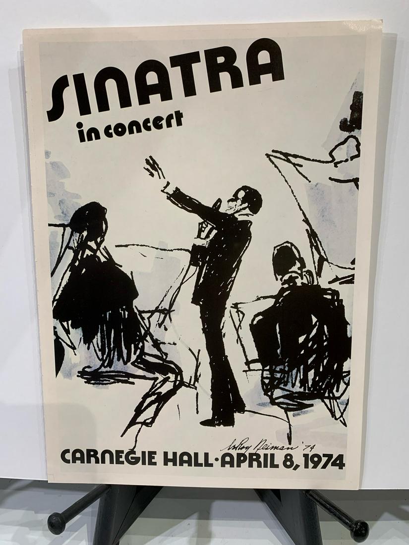 Leroy Neiman "Sinatra in Concert: Carnegie Hall, 1974" print from book page: Leroy Neiman "Sinatra in Concert: Carnegie Hall, 1974" print from book page. 16" x 11.5"