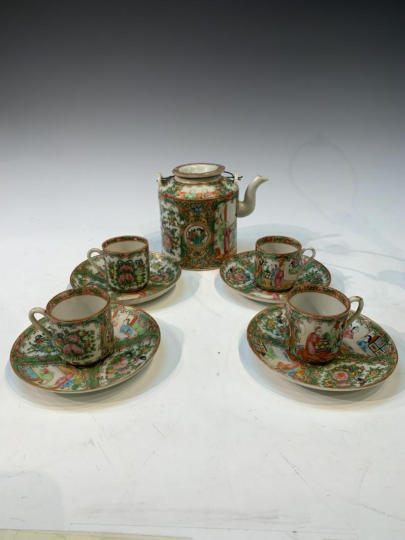 Chinese Famille Rose Porcelain Tea Set (1 of 3)