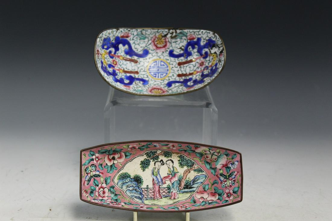 Two Chinese Enameled Dishes (1 of 4)
