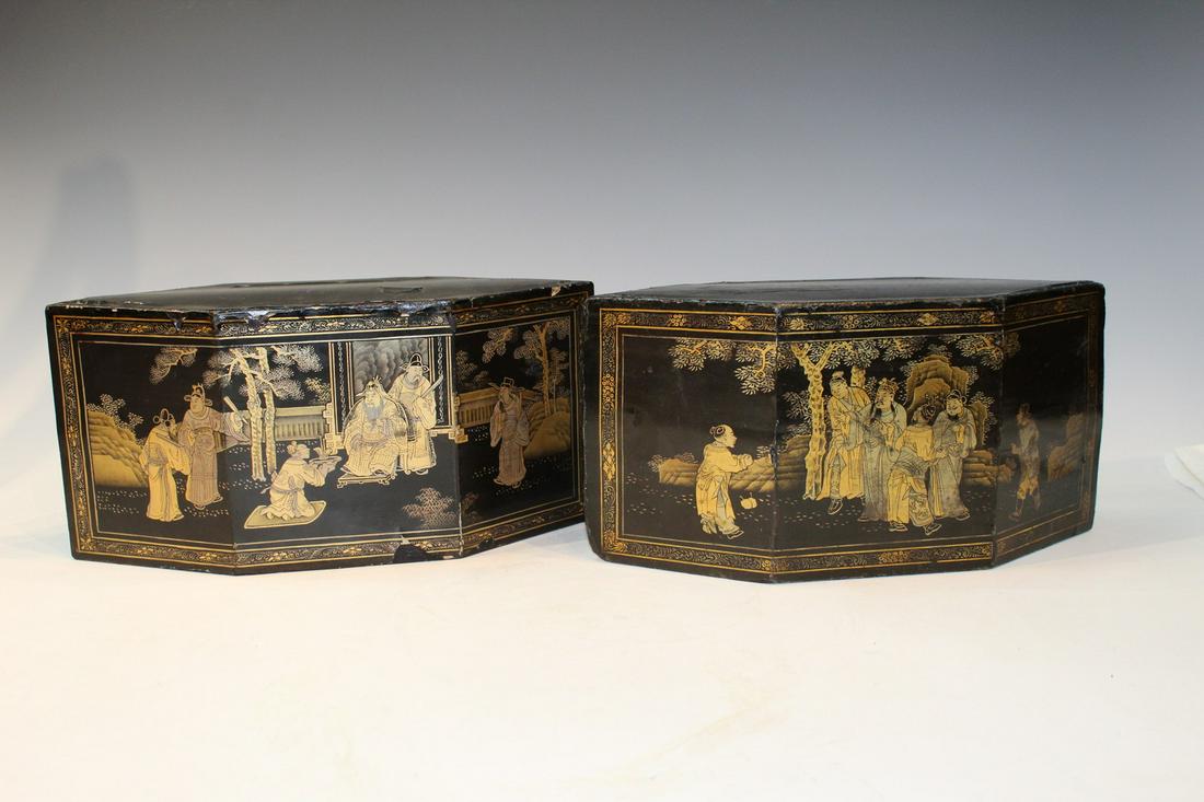 Two Chinese Lacquered Stands (1 of 7)