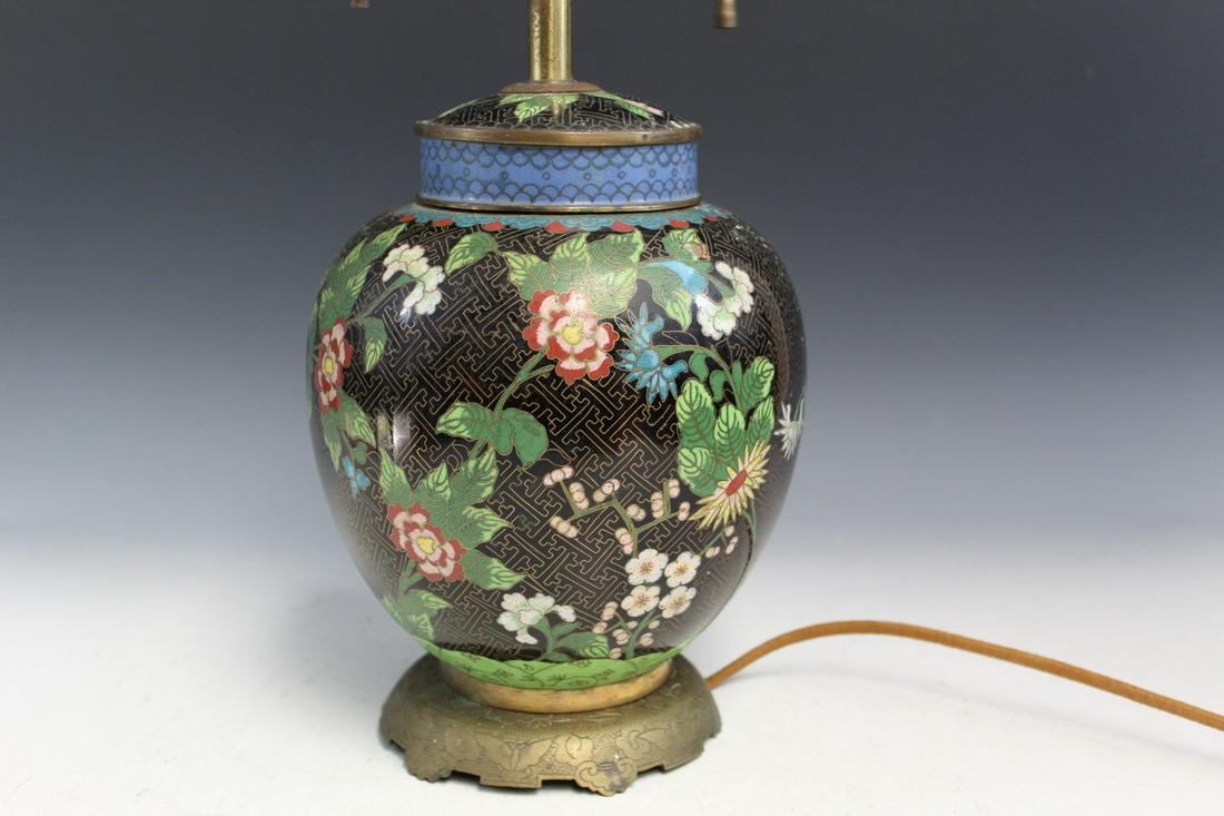 Chinese Cloisonne Jar Lamp (1 of 6)