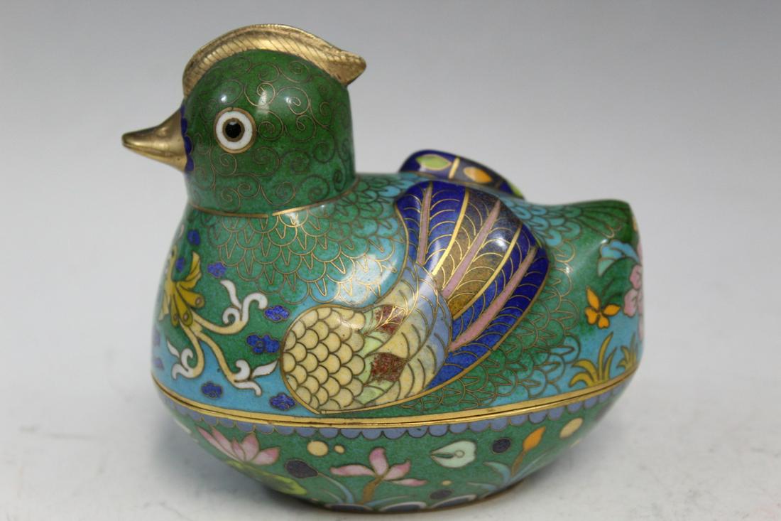 Chinese Cloisonne Bird Box (1 of 4)