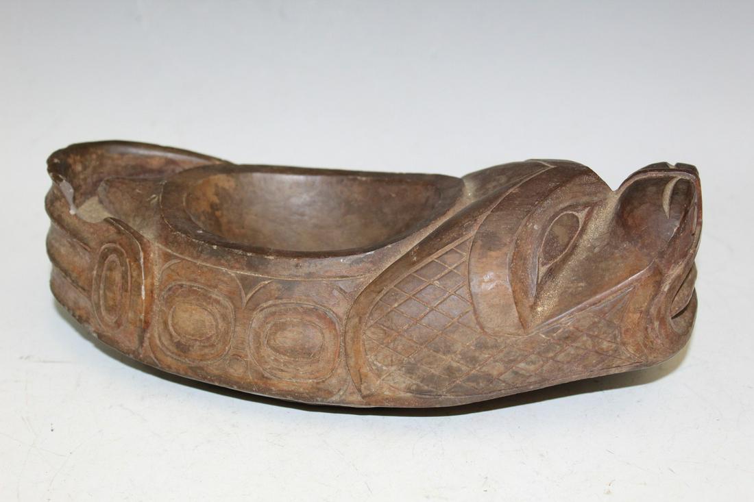 Sea Lion Clay Bowl by Amos Wallace INUIT ART Alaska PNW Griffins Vintage. (1 of 6)