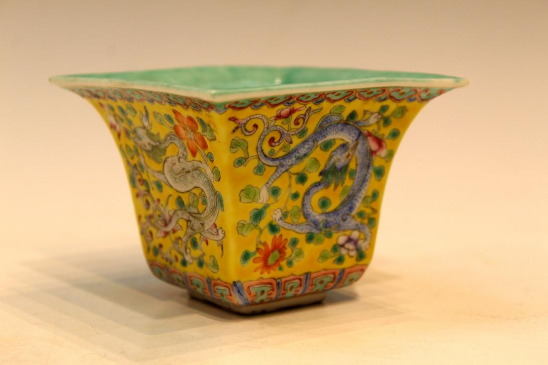 Chinese Famille Rose Porcelain Square Cup (1 of 7)