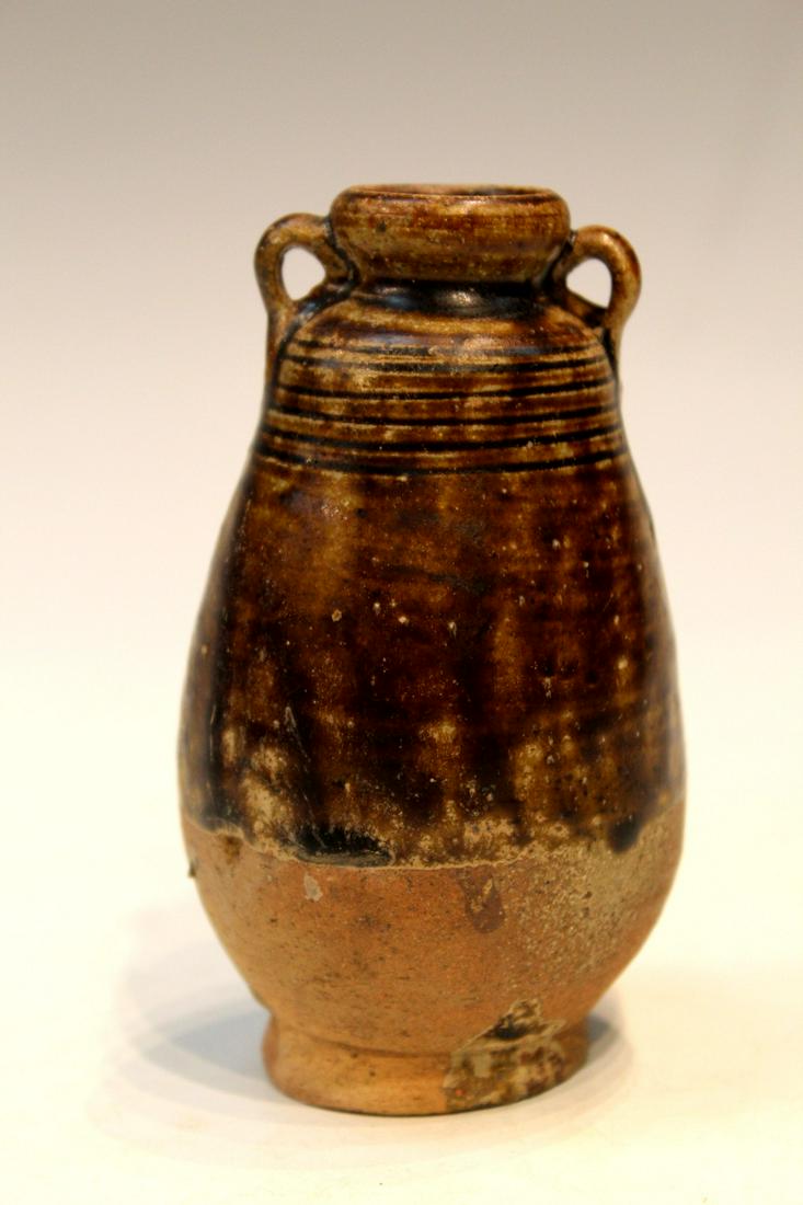 Sawankhalok Brown Glaze Pottery Vase (1 of 5)
