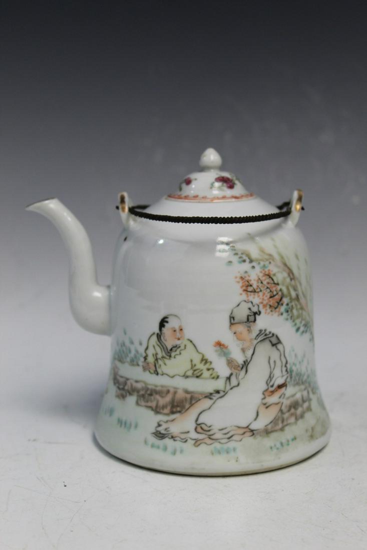 Chinese Hand Painted Porcelain Teapot (1 of 8)