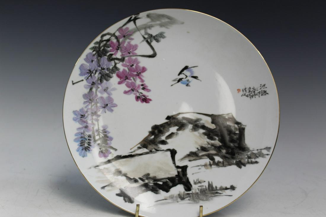 Chinese Hand Painted Porcelain Dish (1 of 6)