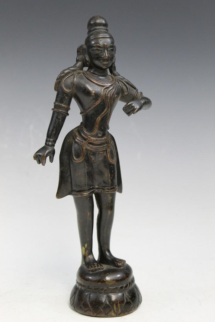Indian Bronze Statue of a Deity (1 of 5)