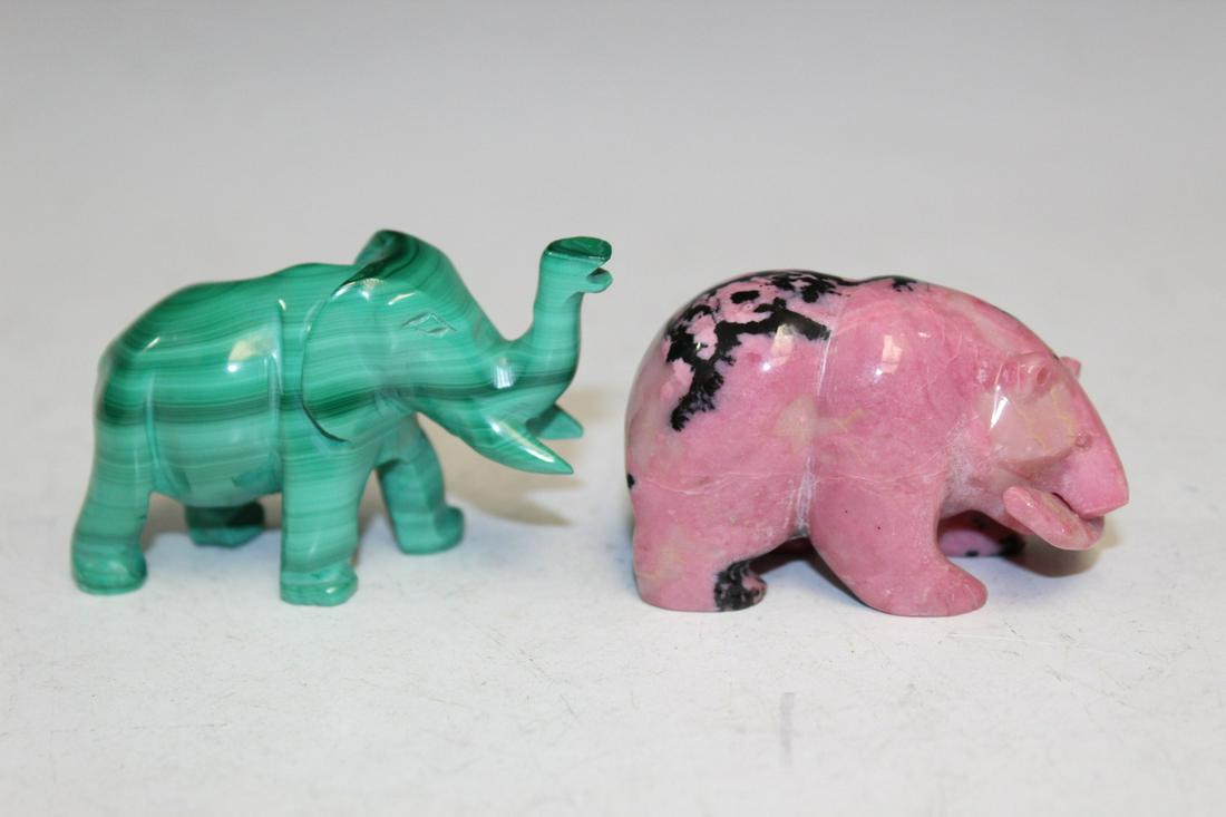 Two Carved Stone Animal Figurines (1 of 4)