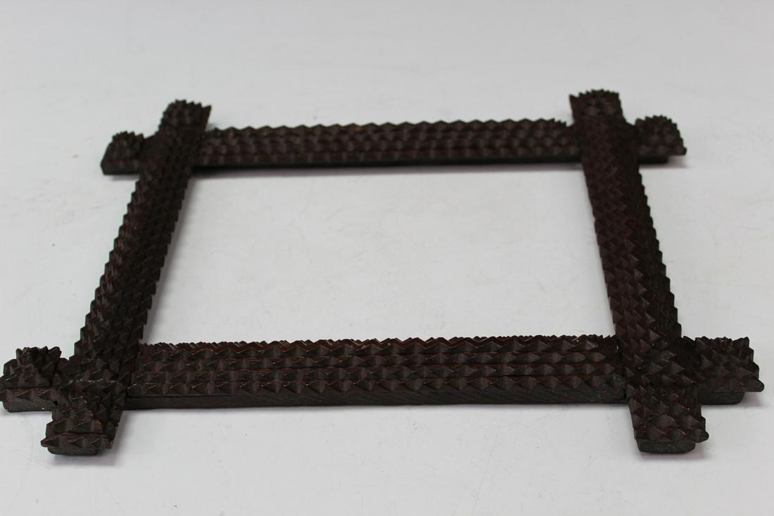 Tramp Art Wooden Picture Frame (1 of 3)