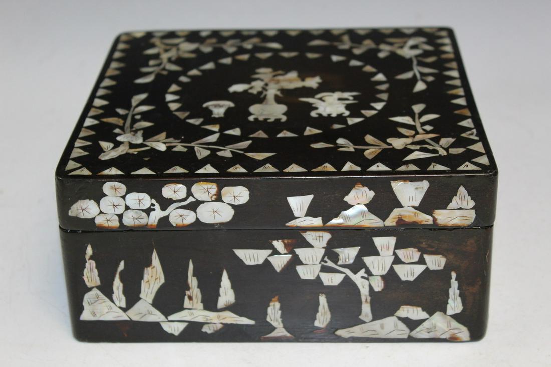 Korean Lacquer Box with Mother Pearl Inlaid (1 of 4)