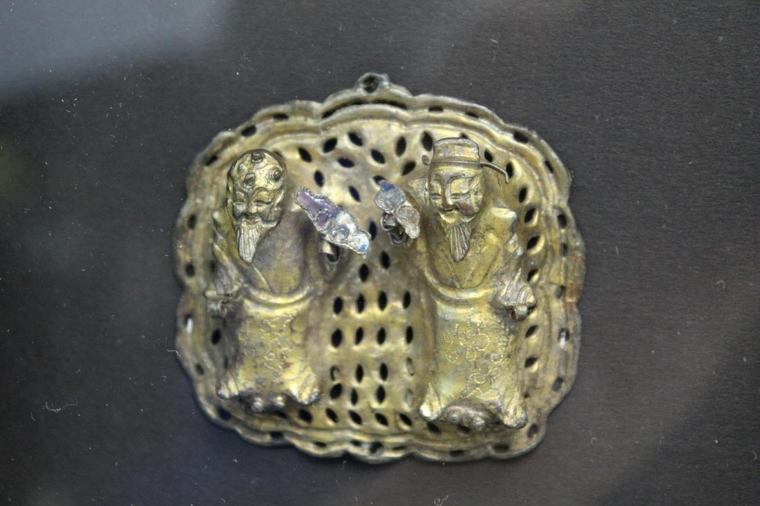 Chinese Gilt Silver Daoist Plaque (1 of 2)