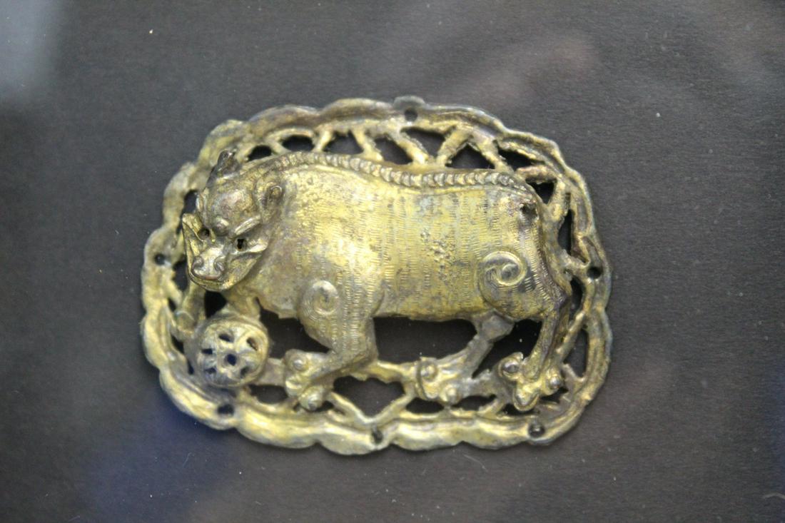 Chinese Gilt Silver Plaque (1 of 3)