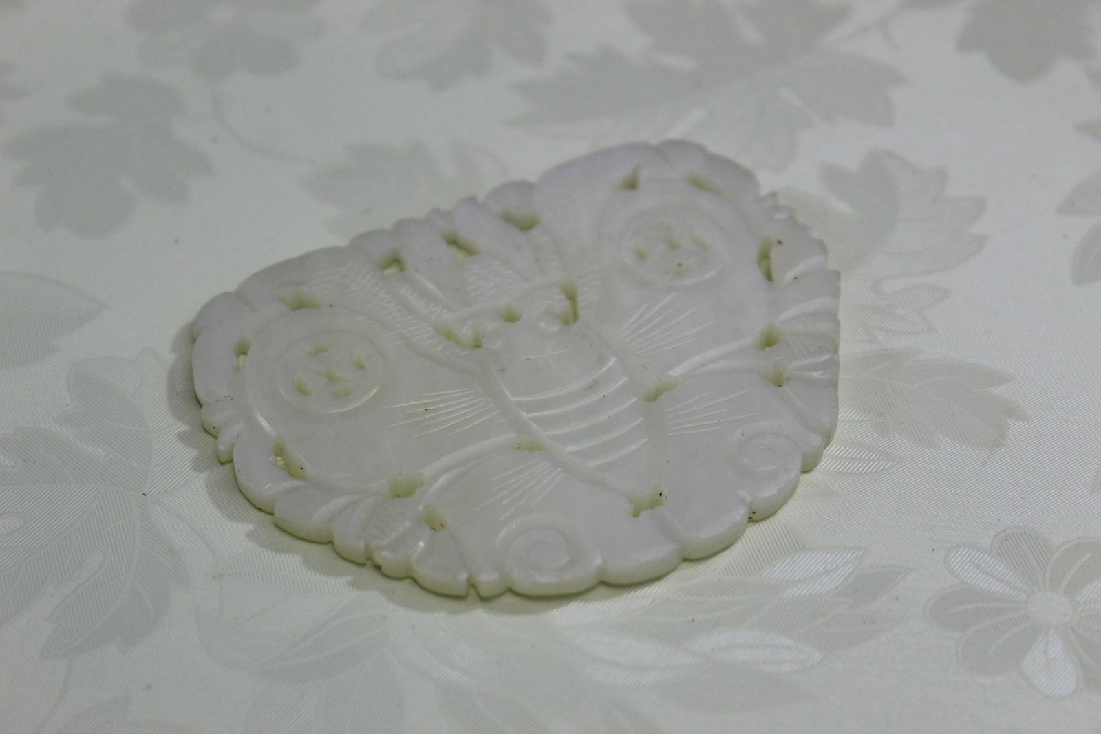 Chinese Jade Butterfly Pendant. (1 of 3)