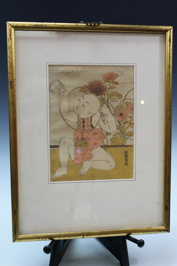 Framed Japanese Print on Silk (1 of 4)