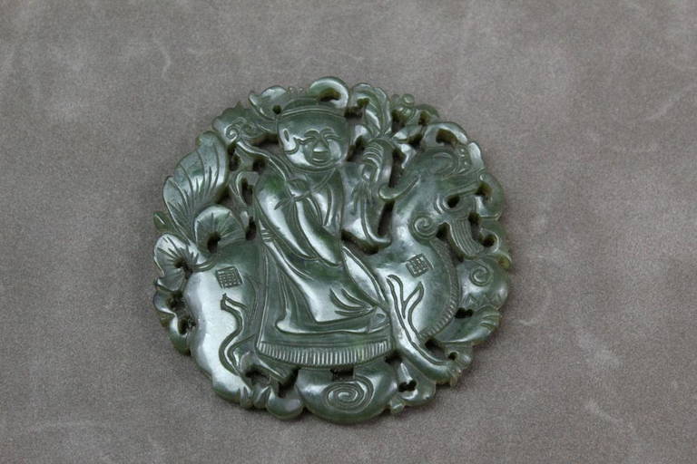 Chinese Spinach Jade Pendant (0170) on Oct 02, 2022 Montgomery