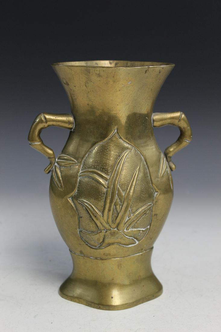 Chinese Brass Flower Vase (1 of 3)