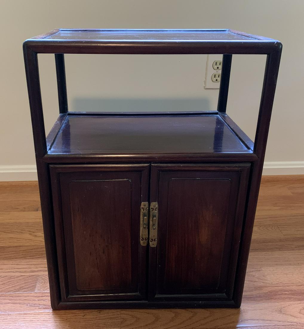 Chinese wood side table. (1 of 8)