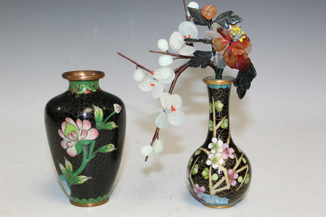 Two Chinese Cloisonne Small Vases (1 of 4)