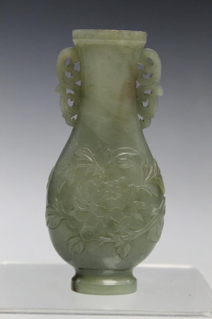 Chinese Carved Celadon Jade Vase (1 of 7)