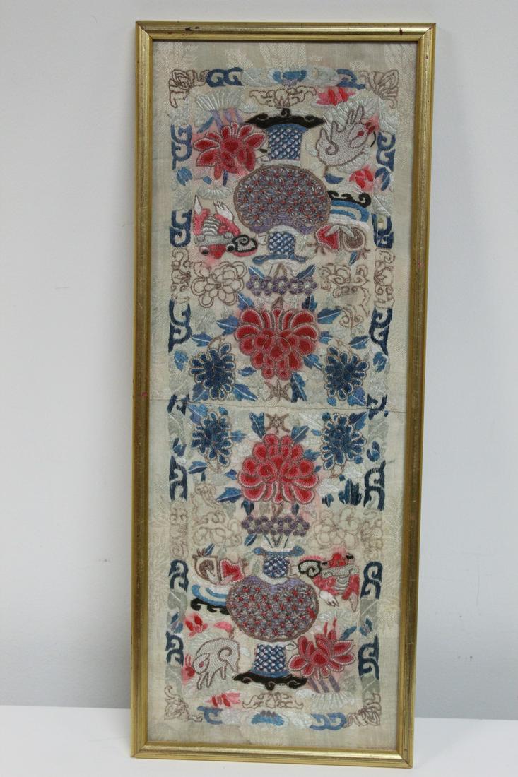 Chinese Embroidery Piece: Chinese Embroidery Piece. 54x21 cm