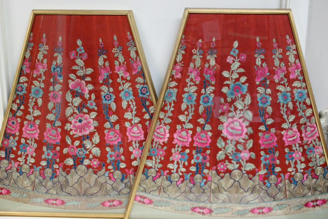Two Chinese Embroidery Skirt Pieces (1 of 6)