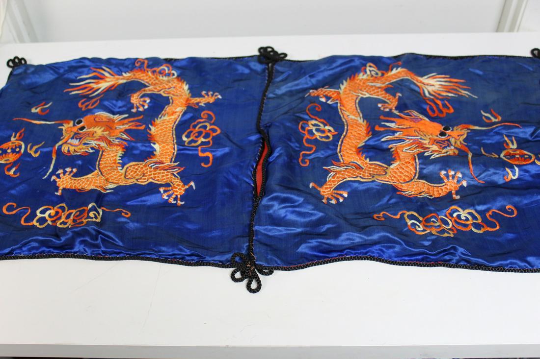 Pair of Chinese Silk Pillowcases (1 of 4)