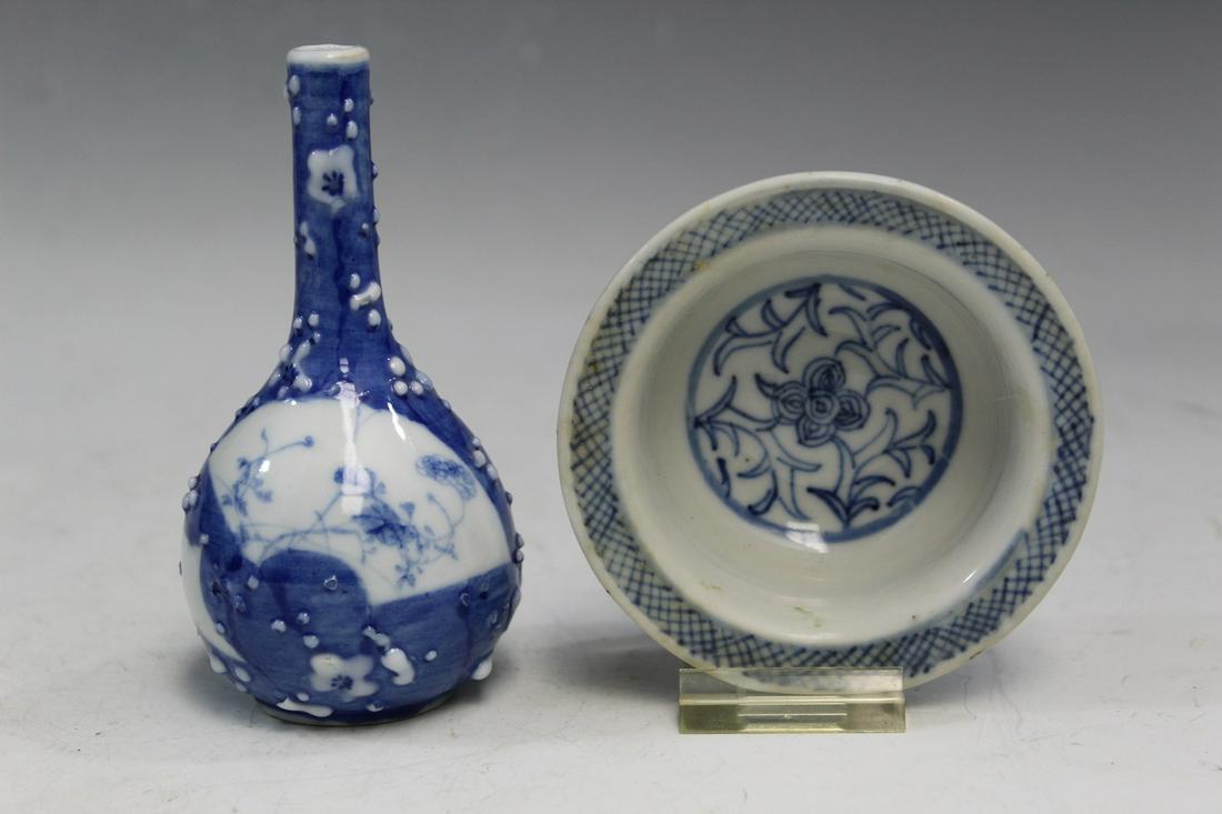 Two Asian Blue and White Porcelain Items (1 of 5)