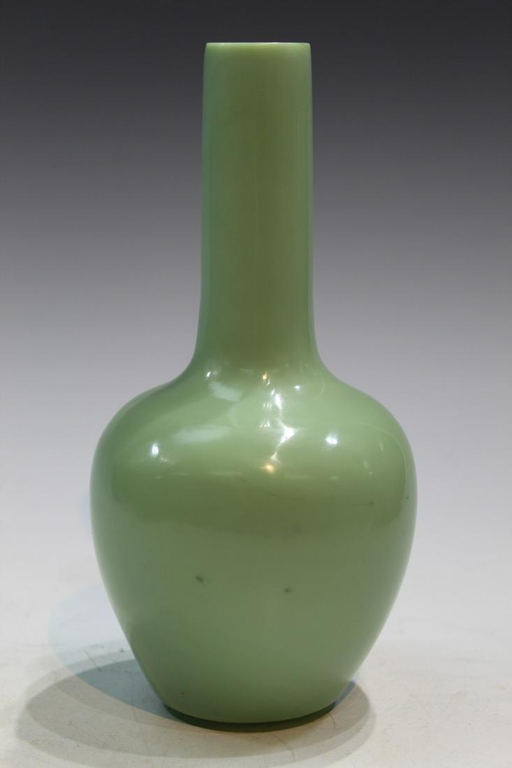 A Very Rare Chinese Celadon Glass Vase (1 of 7)