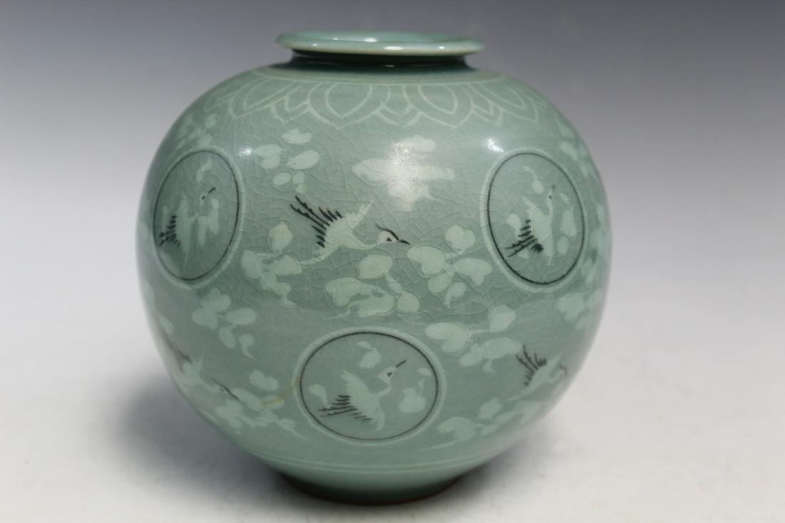 Korean Celadon Porcelain Jar (1 of 5)