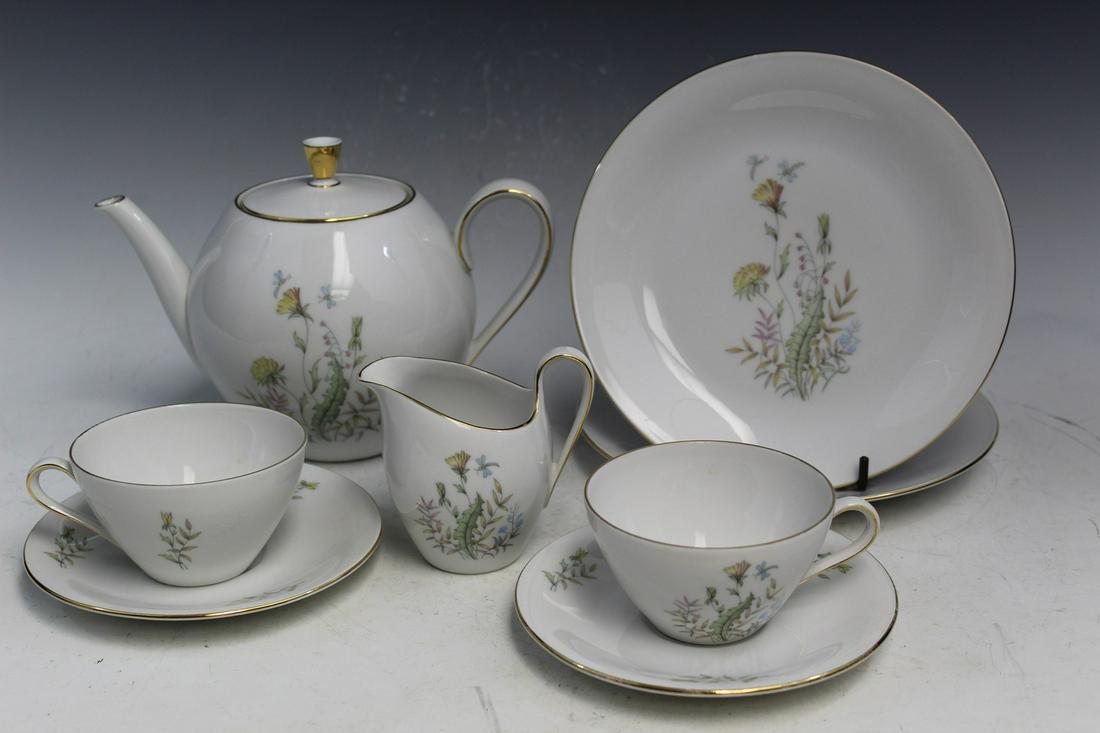 Bavaria Porcelain Tea Set: Bavaria Porcelain Tea Set. Teapot L 22 cm