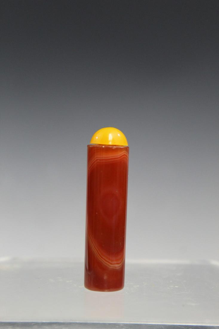 Red Agate Snuff Bottle (1 of 4)