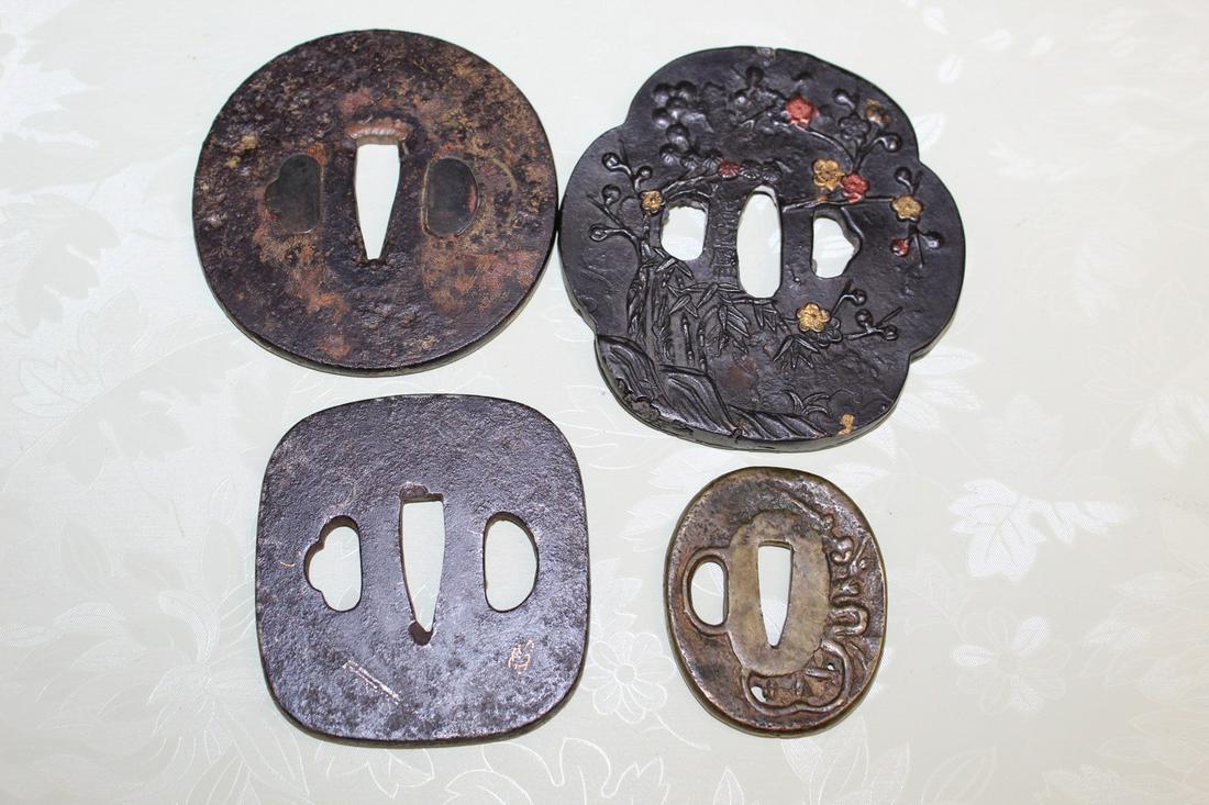 Four Japanese Metal Tsubas (1 of 7)
