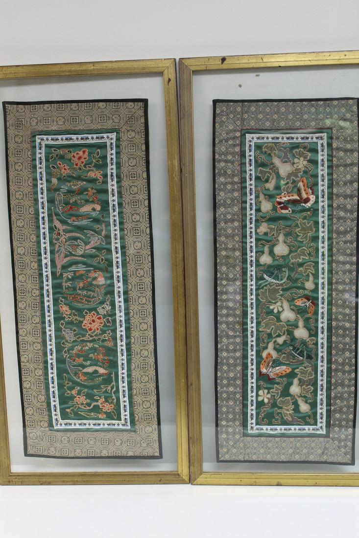 Two Framed Chinese Embroidery Pieces (1 of 5)