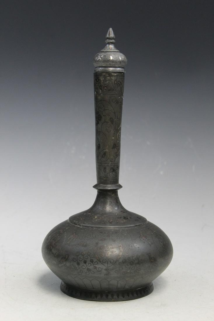 Indian Metal Bottle: Indian Metal Bottle. H 26 cm