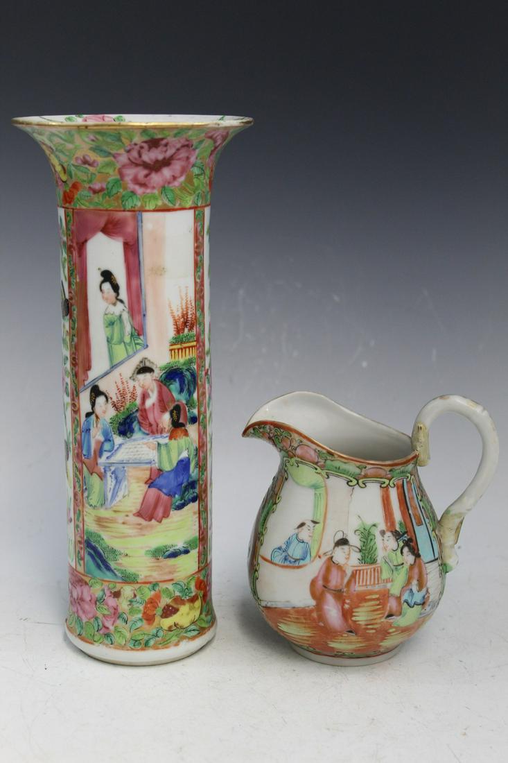 Two Chinese Rose Medallion Porcelain Items (1 of 3)