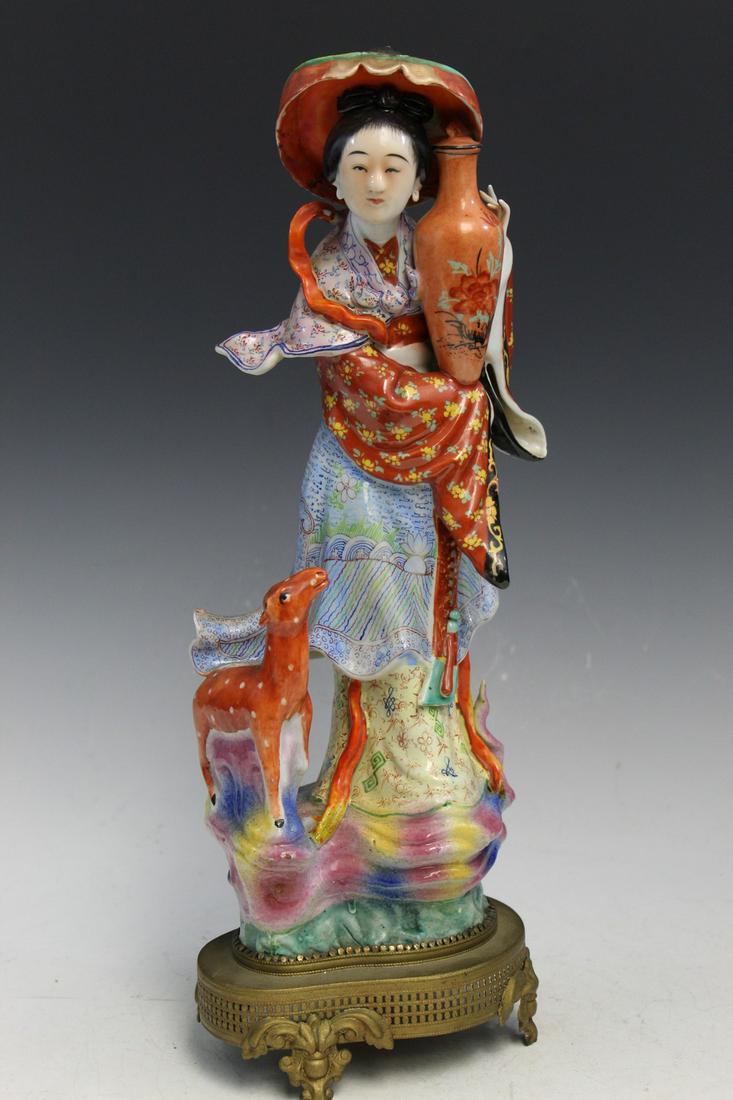 Chinese Famille Rose Porcelain Figure of Magu (1 of 9)