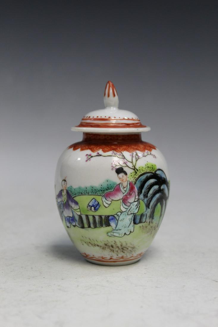 Chinese Famille Rose Porcelain Small Jar (1 of 5)