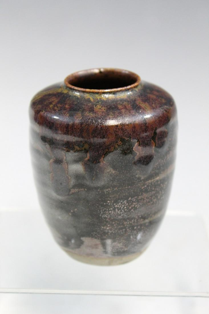 Chinese Brown Glaze Pottery Small Jar (1 of 5)