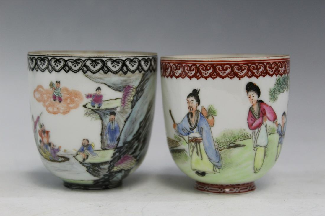 Two Chinese Eggshell Porcelain Cups (1 of 9)