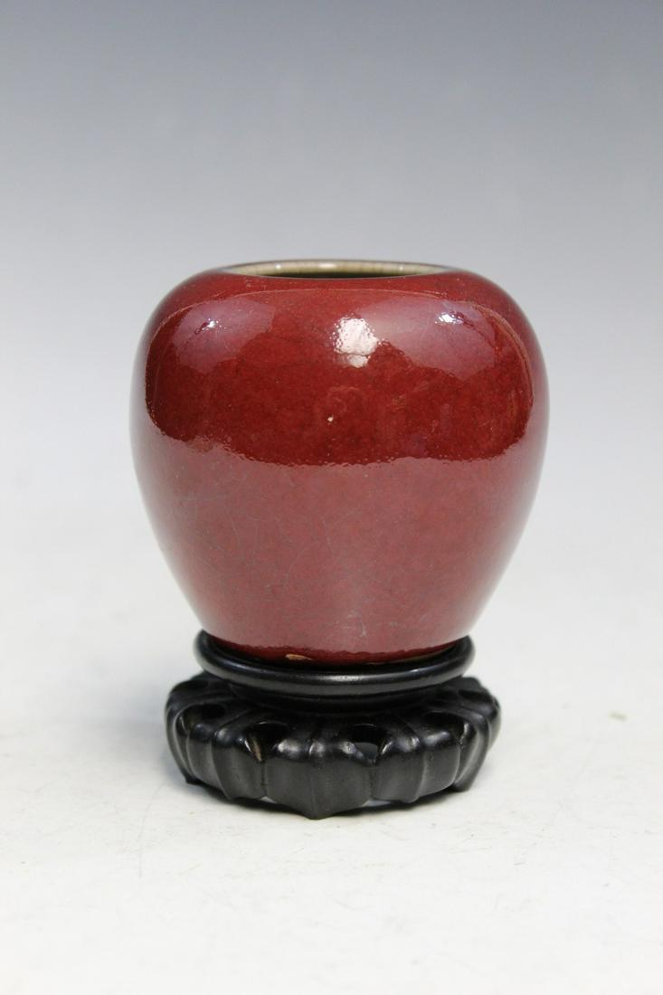 Chinese Red Glazed Porcelain Jarlet (1 of 5)