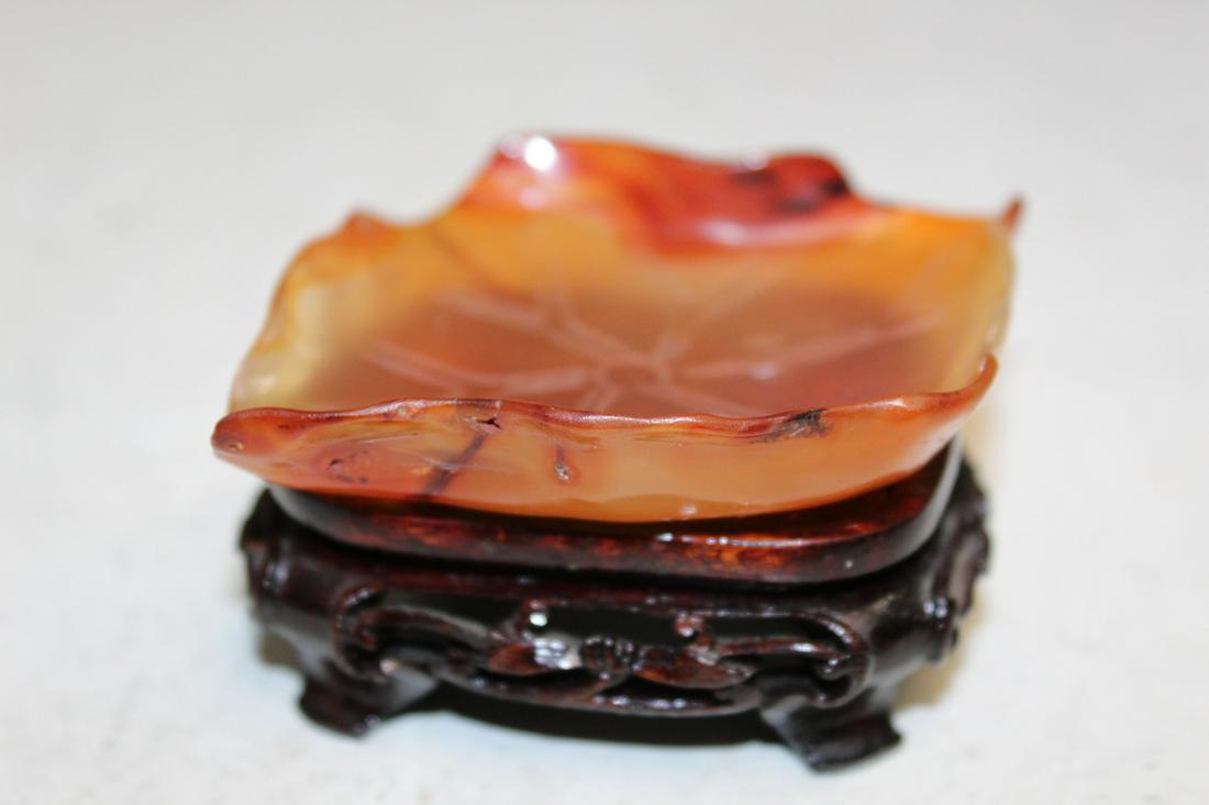 Chinese Carved Agate Small Dish (1 of 5)