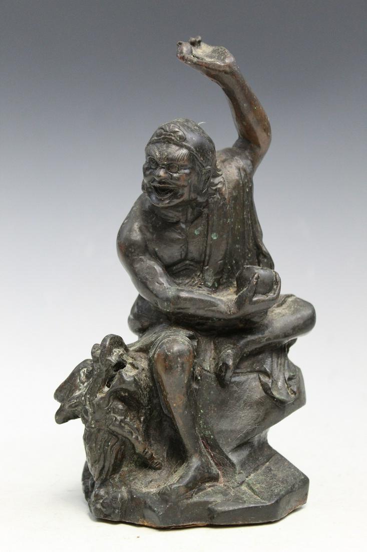 Chinese Bronze Lohan Statue (1 of 7)