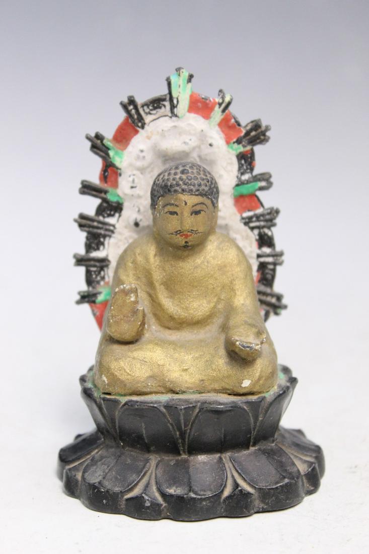 Japanese Metal Buddha Statue (1 of 5)