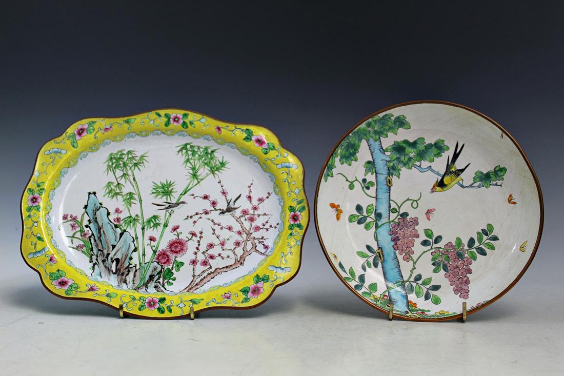 Two Chinese Enamel Dishes (1 of 4)