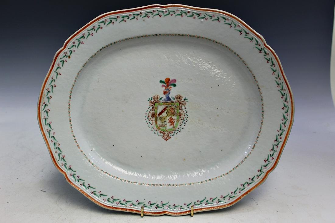 Chinese Export Armorial Porcelain Platter for Spain Market. 18th C. From Christie's Tibor Sale. (1 of 8)