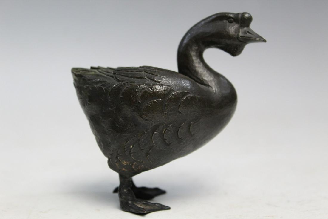 Chinese/Japanese Bronze Duck Paperweight (1 of 7)