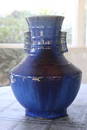 Chinese flambe porcelain vase.